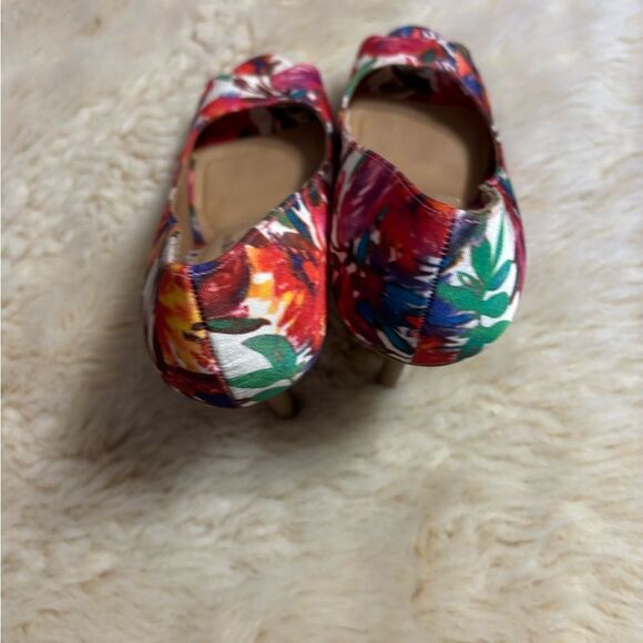 christian siriano floral peep toe heels size 8 - Picture 6 of 11